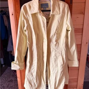 Nine West Light Yellow Trench Coat